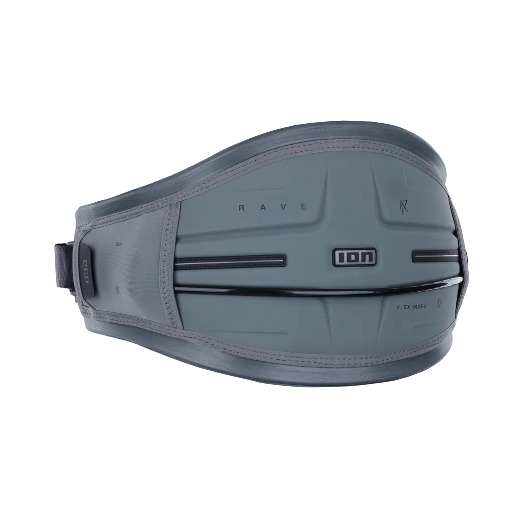ION Rave Wing Waist Harness 2026 in sage-grey, front view