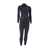 Front view of the black ION Amaze Amp 4/3 back-zip women's wetsuit, article 48273-4507