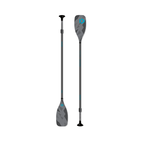 Duotone Carbon 40 Slim 2026 two-piece adjustable SUP paddle in grey with 7.3-inch blade