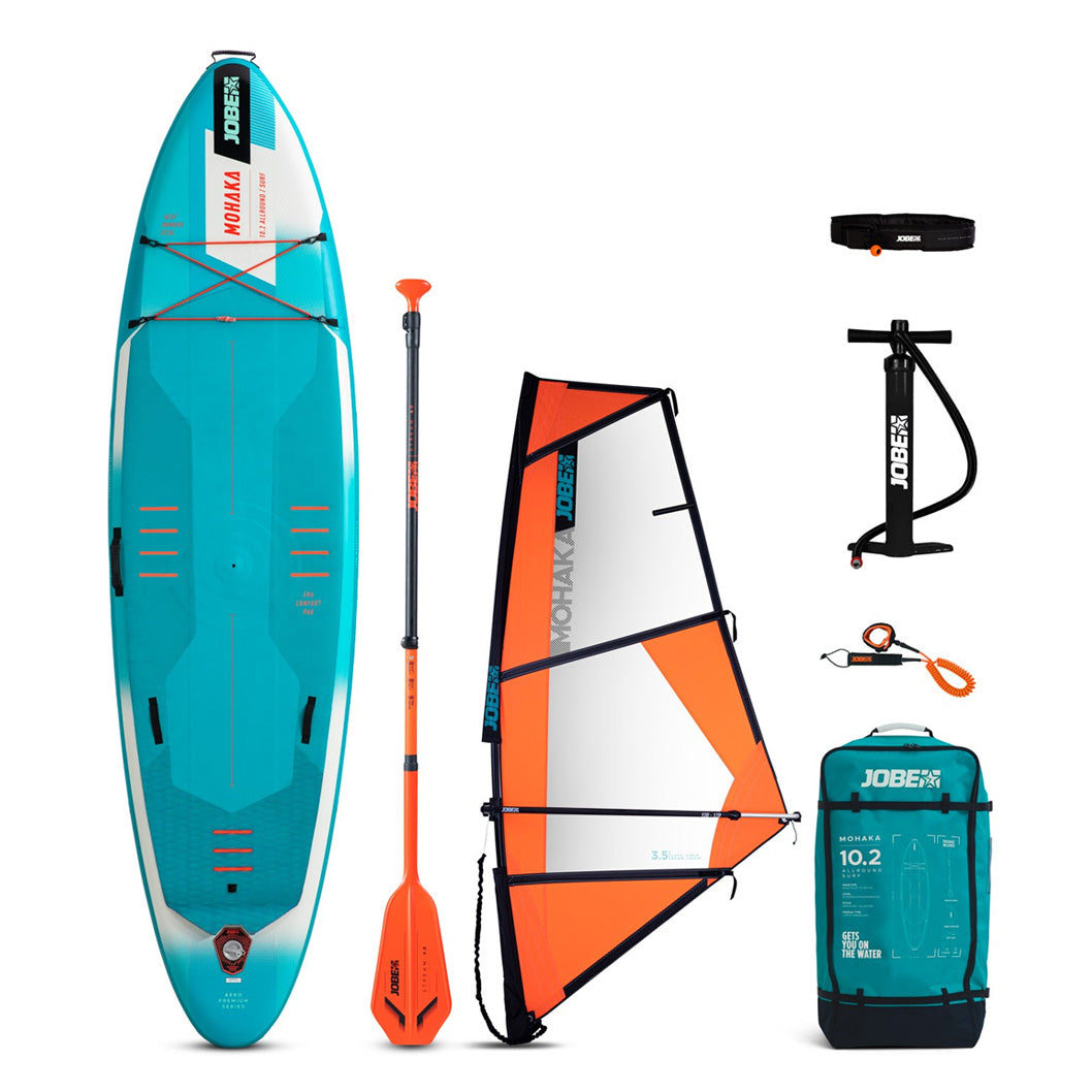 Jobe Mohaka 10'2 WindSUP Inflatable Paddleboard + SUP Sail 3.5 m2 Package