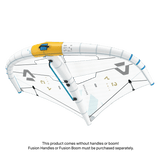 Duotone Unit SLS Concept Blue 2025 wing shown fitted with optional Fusion Boom