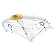 Duotone Unit SLS Concept Blue 2025 3.5m wing in undyed colourway, wing without optional boom or handles