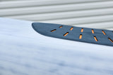 Close view of the Downwind SUP deck pad edge and rail