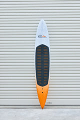 Full deck view of the Code Foils Downwind SUP board