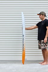 Code Foils WASP board side profile showing the rocker and rail