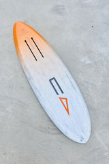 Angled underside view of the white and orange Code Foils WASP board